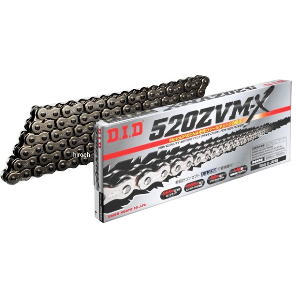 チェーン 520ZVM-X シリーズ スチール (140L) カシメ