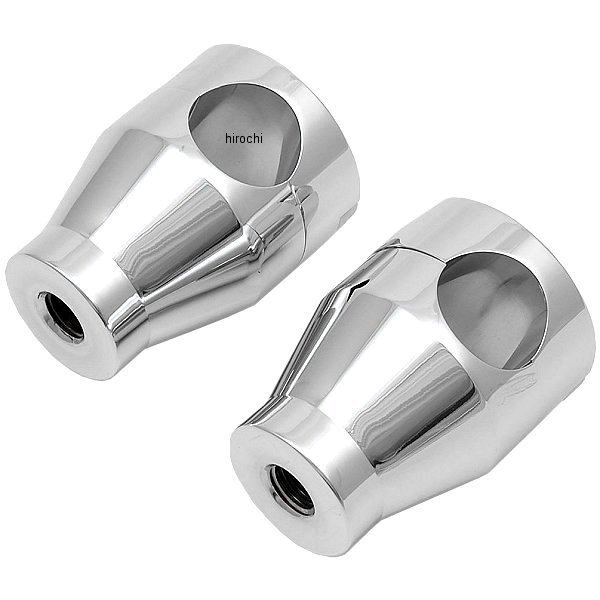 ラウンドストレートライザー 2インチ クローム (左右ペア)