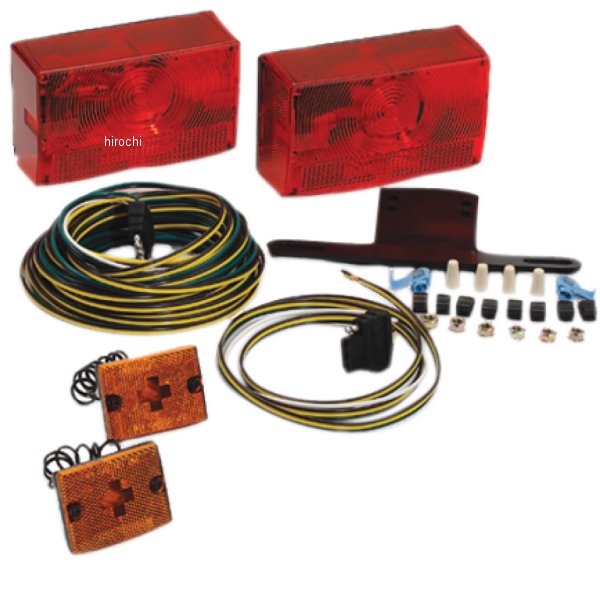 テイルライトキット 水中防水 (テールライト2個、サイドマーカー2個、ブラケット、配線類)