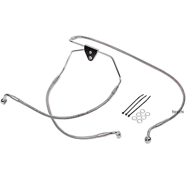 フロント ブレーキライン ステンレス 96年-07年 FLH +2インチ