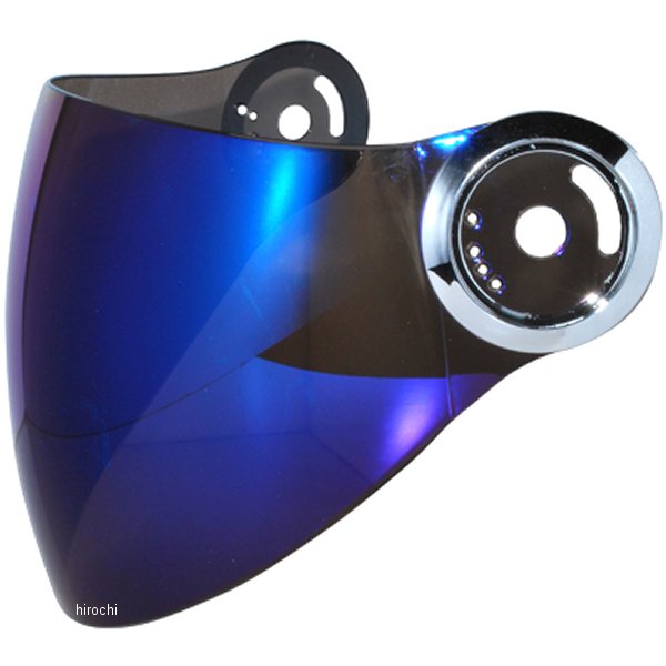 ミラーシールド パイロットジェットヘルメット 用 青 フリーサイズ (ロング)