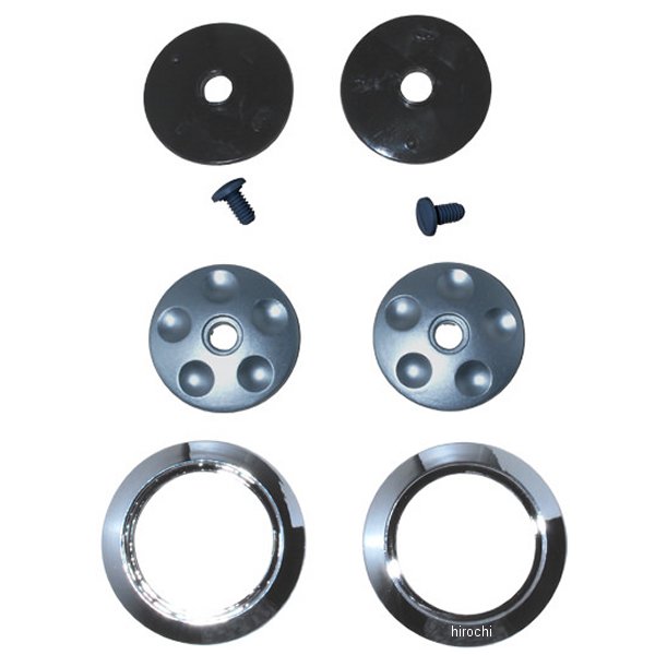 シールド取り付けベース パイロットジェットヘルメット 用 ガンメタル フリーサイズ