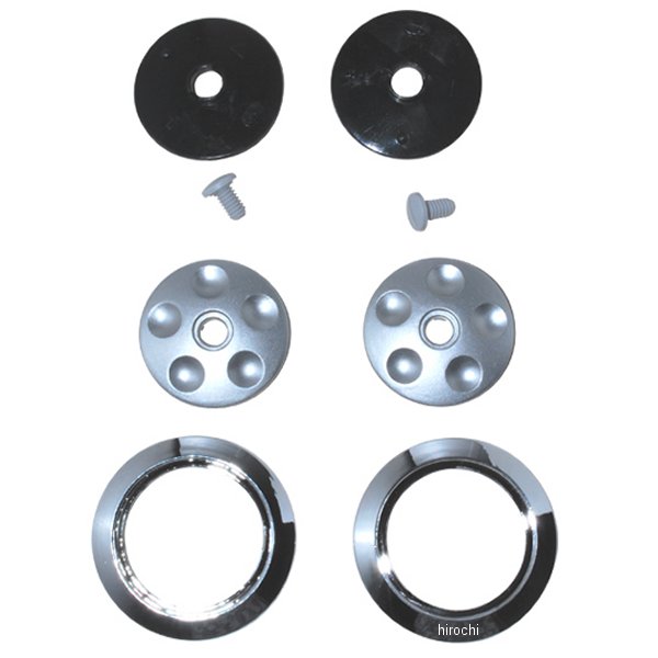 シールド取り付けベース パイロットジェットヘルメット 用 シルバー フリーサイズ