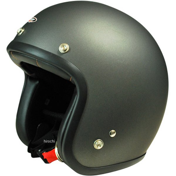 ジェットヘルメット ソリッド マットガンメタル フリーサイズ