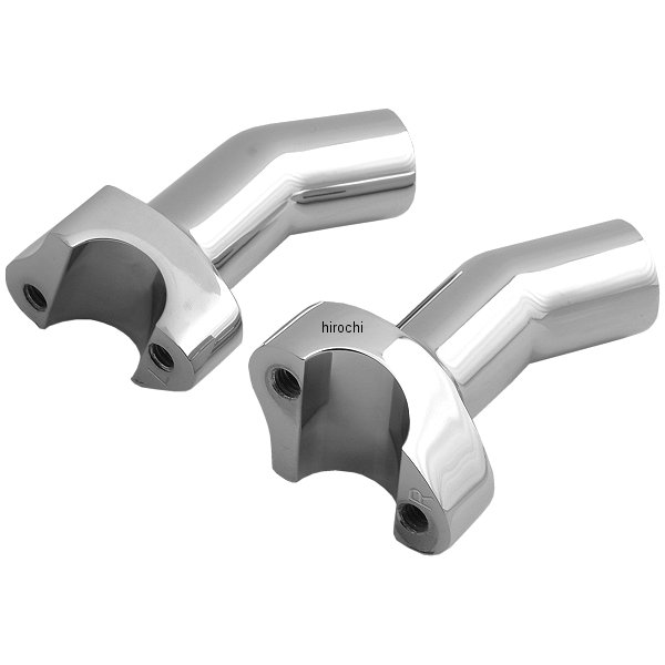 1インチハンドルバー 3.5インチ(89mm)高 ライザー プルバック クローム