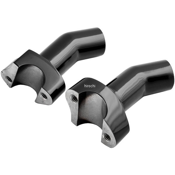 1インチハンドルバー 3.5インチ(89mm)高 ライザー プルバック 黒