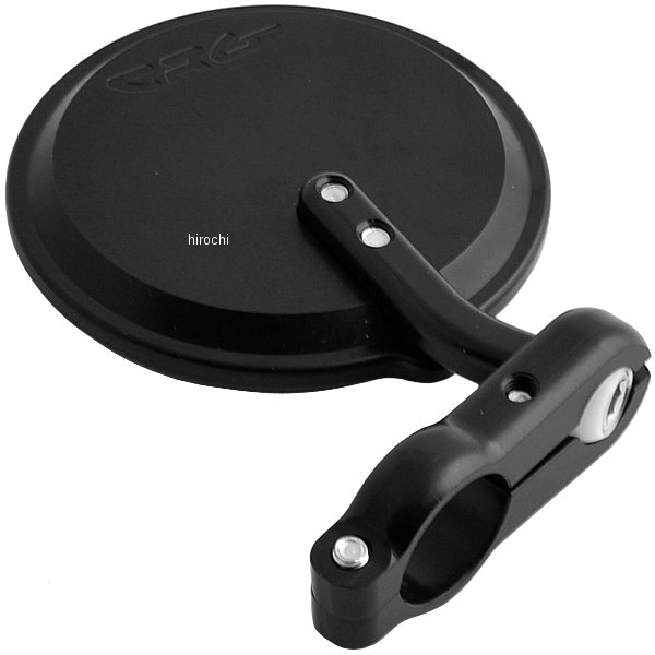 バーエンド ミラー 3インチラウンド 黒(右)