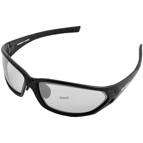 サングラス 黒 フリーサイズ クリアシルバーミラーレンズ