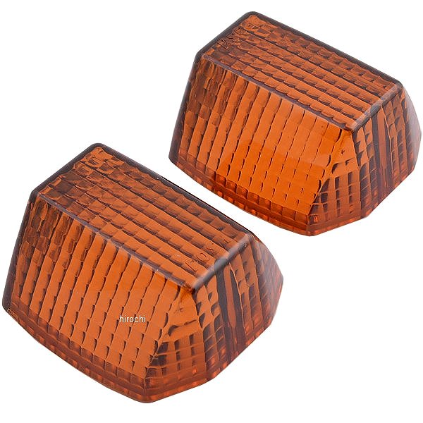 ウインカーレンズ 91年-08年 ZRX1200、ZRX1100、GPZ900R フロント、リア共通 2個入り アンバー