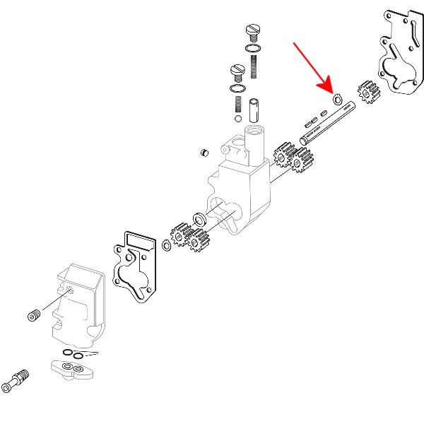 オイルポンプ シャフト リテーニングリング 70年-99年 Big Twin
