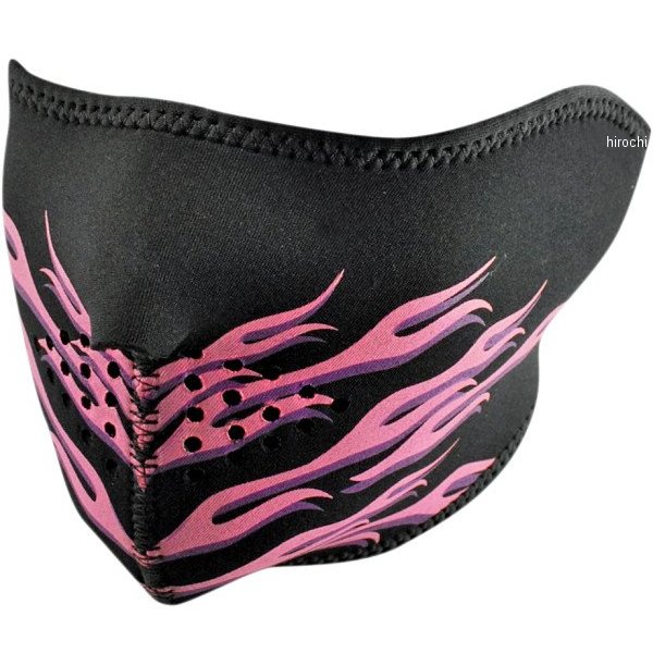 ハーフフェイスマスク ピンクの炎