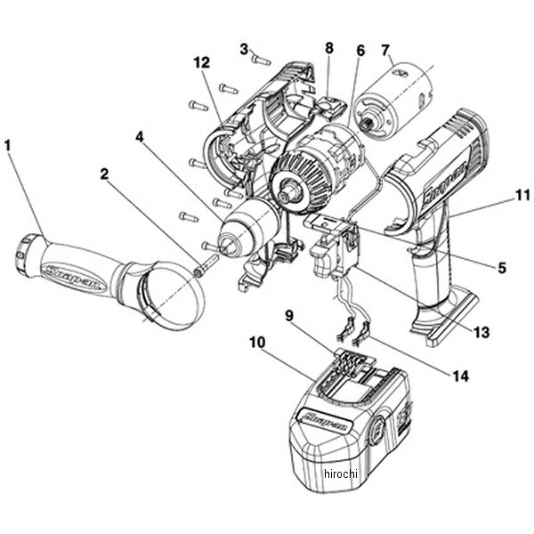 スライドオンバッテリー コードレス ドライバ/ドリル キャパシティー 1/2インチ 18ボルト