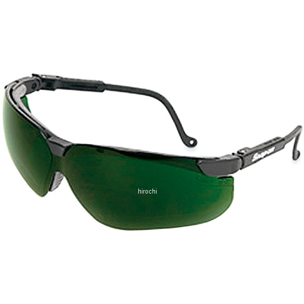 メガネ セーフティ ブラック フレーム/Dark グリーン (Shade #5.0) Lens