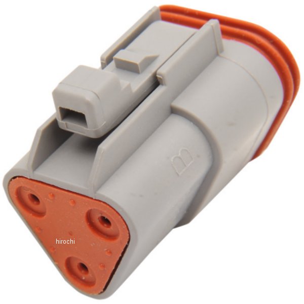 ドイツコネクター プラグ(オス) 3ピン 72133-94GY グレー