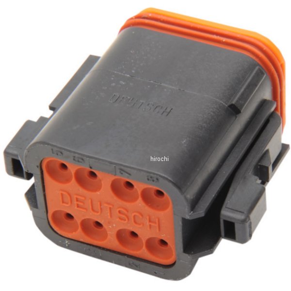 ドイツコネクター プラグ(オス) 8ピン 72118-94BK 黒