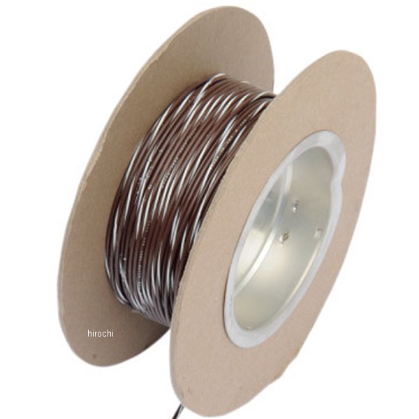 ワイヤー 18GA 100フィート(30m) ブラウン/白