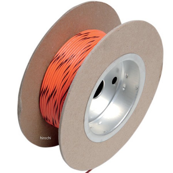 ワイヤー 18ゲージ 100フィート(30m) オレンジ/黒