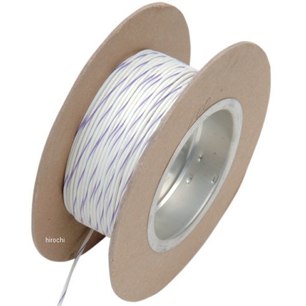 ワイヤー 18ゲージ 100フィート(30m) 白/バイオレット