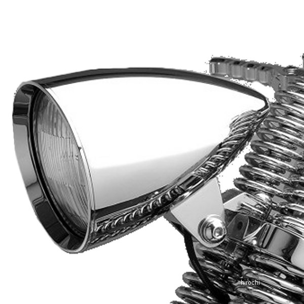 ヘッドライト 4.5インチ ハウジングのみ コンクールロケット クローム