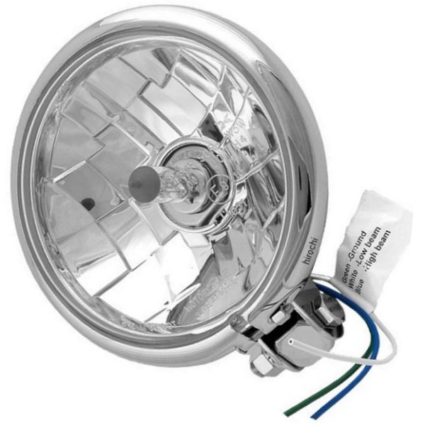 ヘッドライト 5.75インチ H4 ダイヤモンド スプリンガー クローム