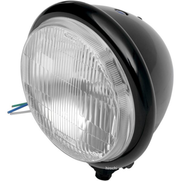 ヘッドライト 5.75インチ H4 55/60W ボトムマウント 黒