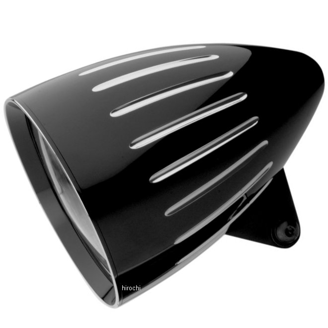 ヘッドライト 5.75インチ ハウジングのみ リボルバーロケット 黒