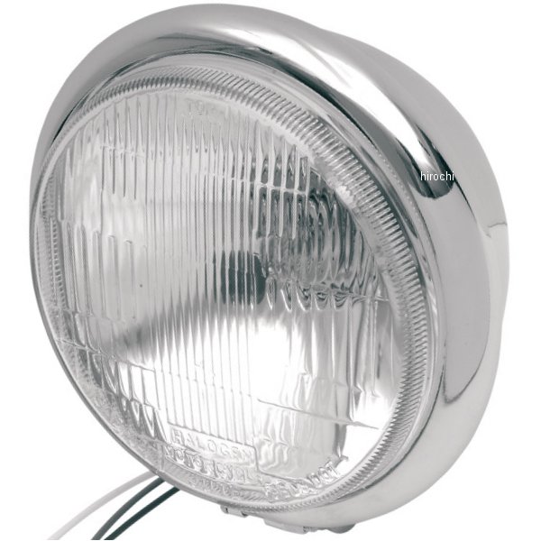 ヘッドライト 5.75インチ H4 55/60W ボトムマウント クローム