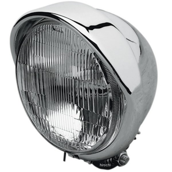 ヘッドライト 5.75インチ H4 55/60W バイザー付き