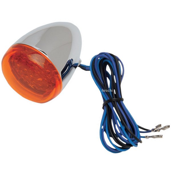 LEDウインカー リア 中空ステム クローム/アンバー