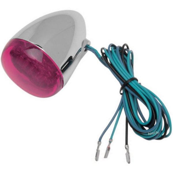 LEDウインカー リア 中空ステム クローム/赤