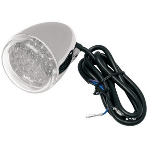 ウインカー フロント ステムマウント クローム/クリアレンズ/赤