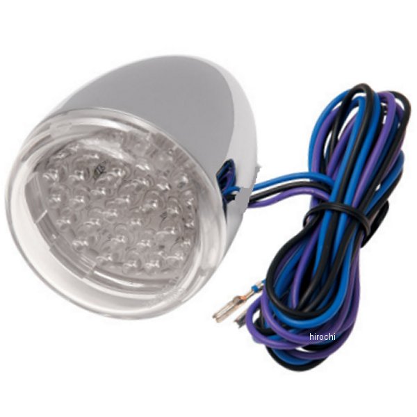 LEDウインカー リア 中空ステム クローム/クリアレンズ/赤