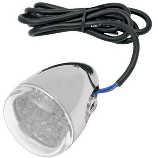 LEDウインカー リア ブラケットマウント クローム/クリアレンズ/赤