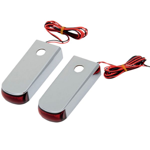 LEDマーカーライト 84年以降 FXST、FLST クローム/赤レンズ/赤