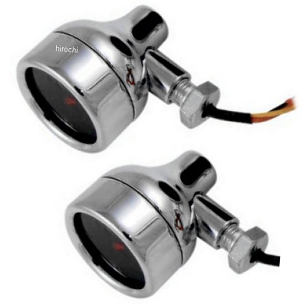 LEDウインカー マルティーニ ダブル球仕様 クローム/赤