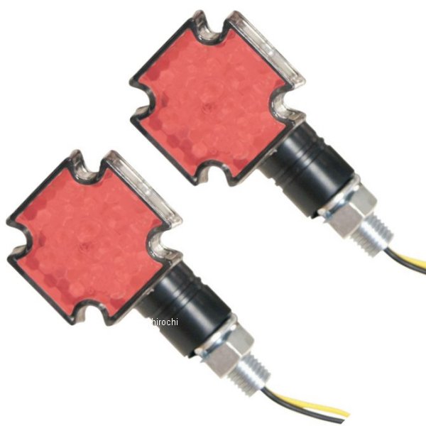 LEDウインカー クロス シングル球仕様 黒/赤