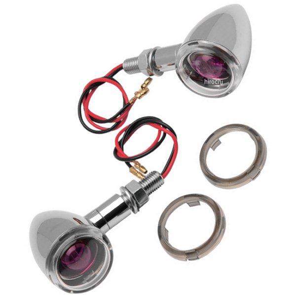 ウインカー ミニデュース スタッド取付 クローム/アンバー/レッドレンズ