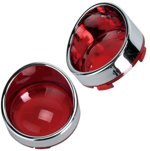 ウインカーベゼル ブレットバイザー 赤 (左右ペア)