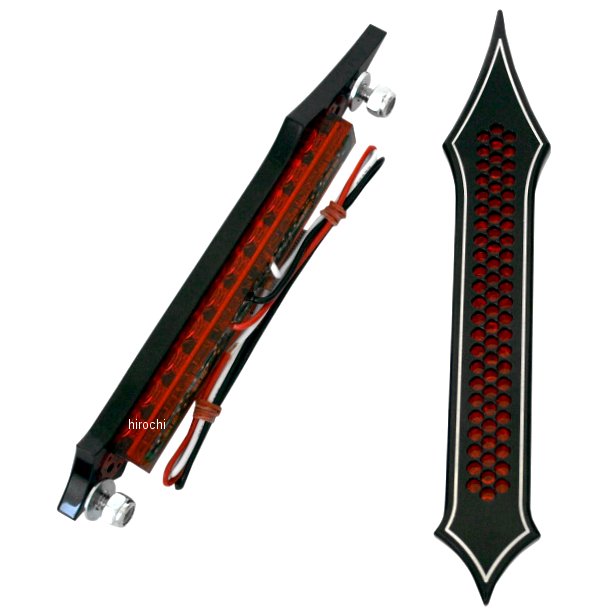 LED サドルパック用 トライバル ドリルド 赤レンズ/黒