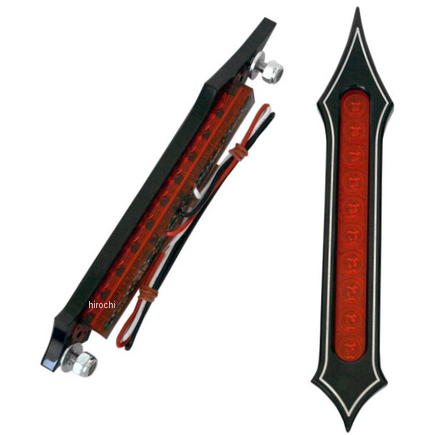 LED サドルパック用 トライバル スロット 赤レンズ/黒