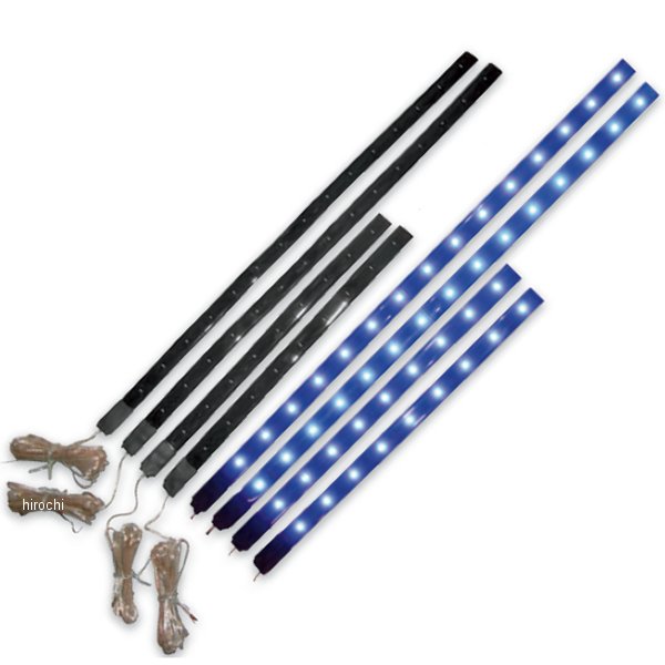 【セール特価】 LEDストリップ 8本(12インチ x 4本、8インチx 4本) 青