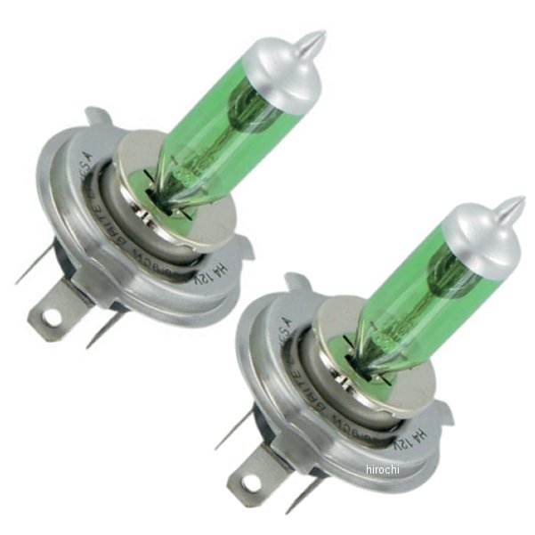 【セール特価】 ハロゲンバルブ H4(P43t) 100/90W (135/ 125W相当) キセノングリーン 2個入り