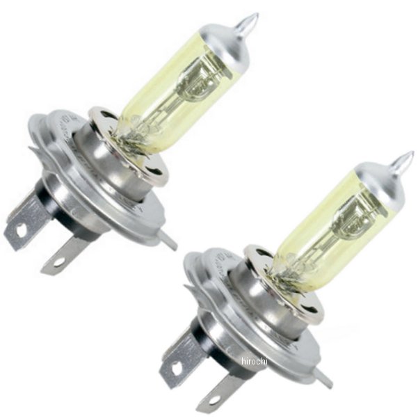 【セール特価】 ハロゲンバルブ H4(P43t) 100/90W (135/ 125W相当) キセノンイエロー 2個入り