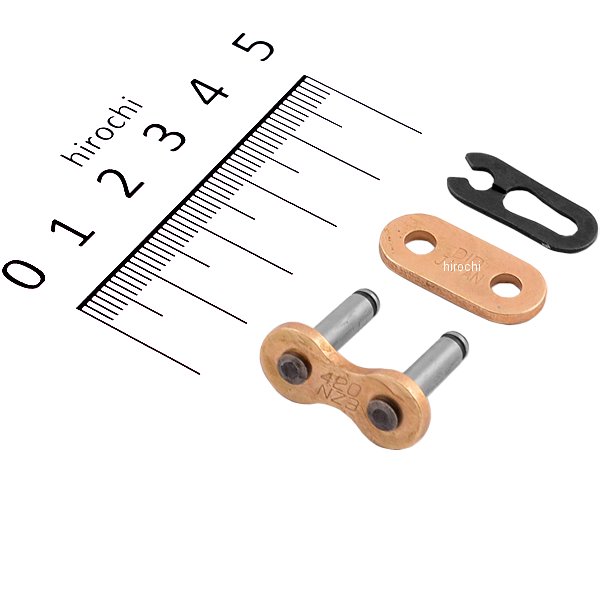 チェーン 420NZ3 ノンシール シリーズ クリップジョイント ゴールド