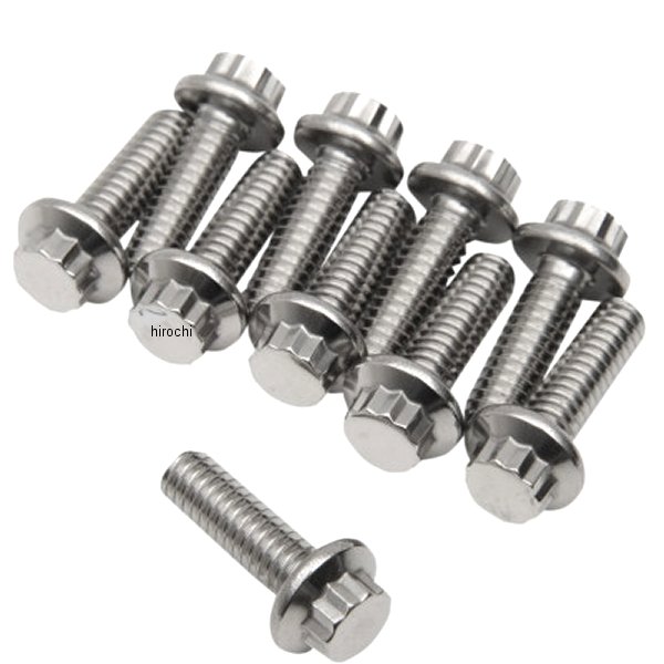 ボルト 12角 1/4"-20 x 1インチ(25mm) ポリッシュ (10個入り)