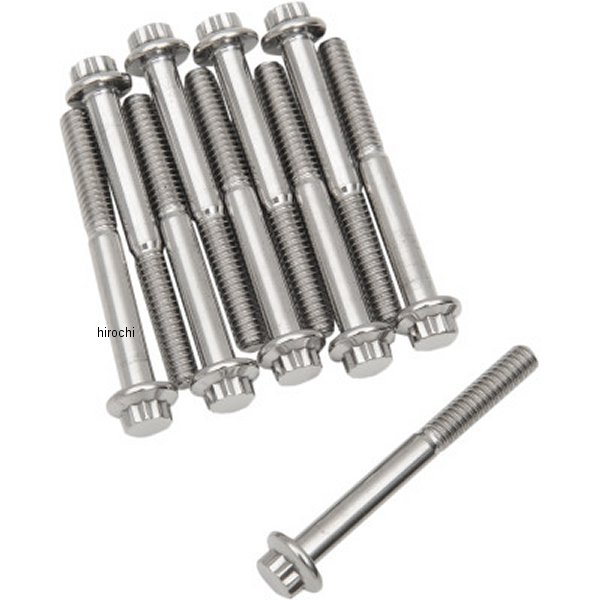 【セール特価】 ボルト 12角 1/4"-20 x 2.25インチ(57mm) ポリッシュ (10個入り)