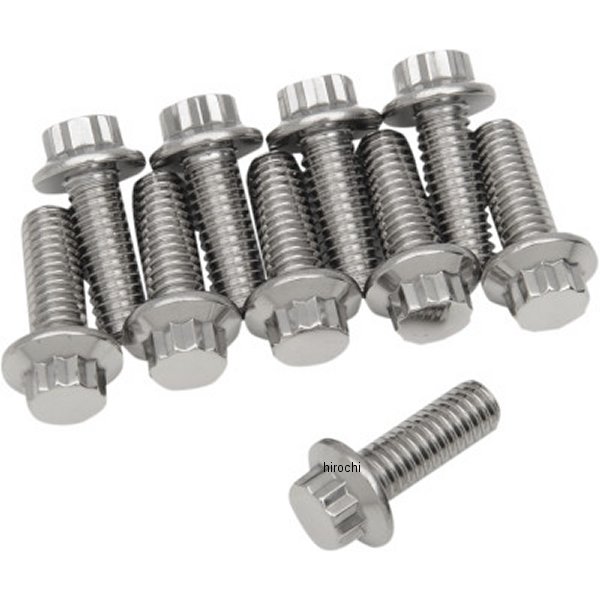 【セール特価】 ボルト 12角 5/16"-18 x 7/8インチ(22mm) ポリッシュ (10個入り)