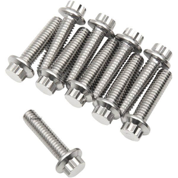 ボルト 12角 5/16"-18 x 1.25インチ(32mm) ポリッシュ (10個入り)