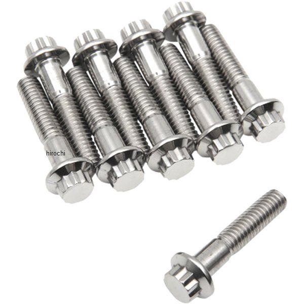 ボルト 12角 5/16"-18 x 1.5インチ(38mm) ポリッシュ (10個入り)