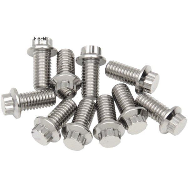 【セール特価】 ボルト 12角 3/8"-16 x 3/4インチ(19mm) ポリッシュ (10個入り)